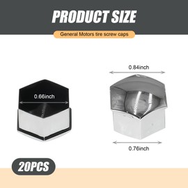 Eratus Pack-21 Car Tire Screw Cap, 0.66 "/17 mm Plastic Waterproof Dustproof Bolt Protection Cover with Disassembly Tool, Wheel Lug Nut Covers Decoration, Universal for Most Cars Trucks (Silver)