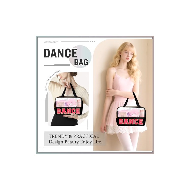 izuzta - Bolsas de maquillaje transparentes con letras de chenilla,