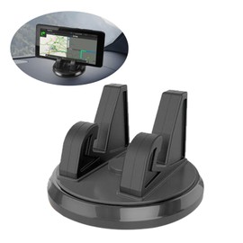 coppialu Car Dashboard Phone Holder,360 Rotatable Dashboard Cell Phone Holder for Car, Black Non-Slip Center Console Desktop Navigation Mobile Phone Holder, Universal for Most Cars, Suvs, Trucks