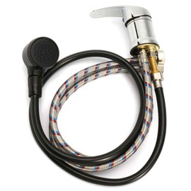 LukLoy Brass Salon Shampoo Bowl Faucet and Sprayer Kit for Shampoo Bed Bowl or Backwash Unit with 3/8 to 1/2 NPT Reducer Adapter