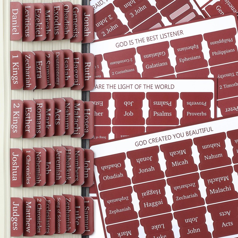 Mr. Pen- Bible Tabs, 75 pcs, Mahogany, Laminated Bible Tabs