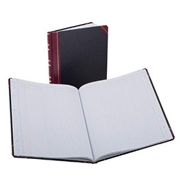 Boorum & Pease Series Columnar Book, 6 Column, 150 Page, Black/Red (1602 1/2-150-6)