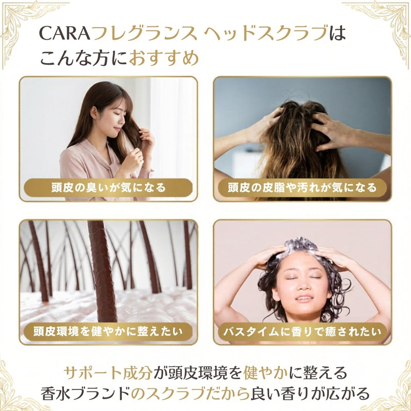 CARA Head Scrub, 230g Citrus Ice Mint, Scalp Cleansing Scrub,