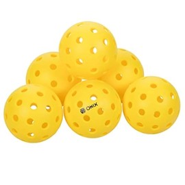 Onix Pure 2 Outdoor Pickleball Balls Specifically Designed and Optimized for Pickleball Yellow 6-Pack