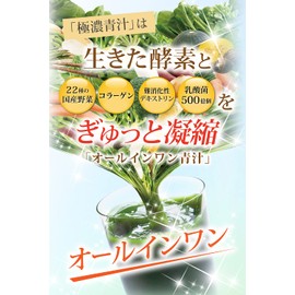 Ultra Thick Green Juice, 50 Billion Lactic Acid Bacteria, Live Enzymes (Developed with a Pharmaceutical Company), Barley Grass Leaves, Additive-Free, Made in Japan (1 x 1), Made in Japan, GMP Certified Factory, Popular Pack, Powder