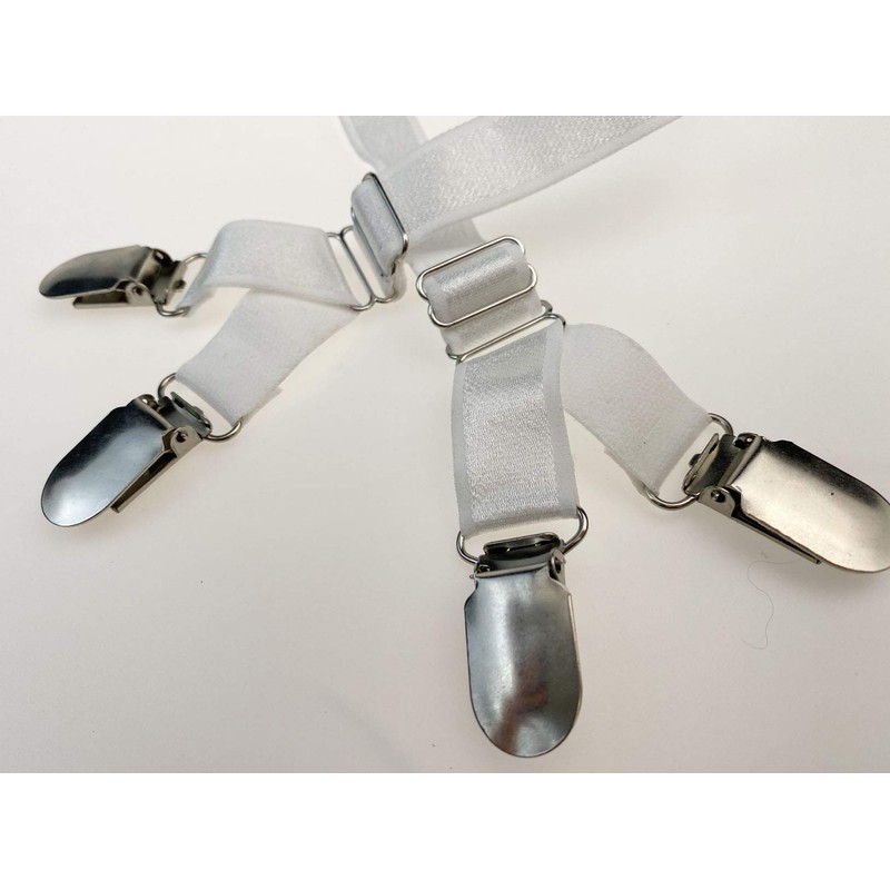 1 Pair of Adjustable Elastic Bottom Clip Y-Style Suspenders, with