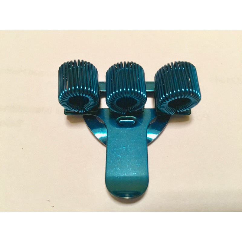 1 x BLUE COLOURED TREBLE TRIPLE PEN HOLDER POCKET PEN