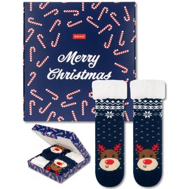 soxo Cuddly Christmas Socks Women's Socks Funny Gifts for Women Christmas Socks 35-40, Reindeer
