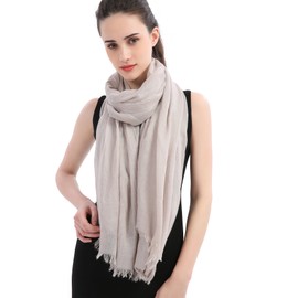 Premium Women Extreme Soft Scarf Wrap Shawl For Any Season, Super Size, Rich Color Choice ( Nude )