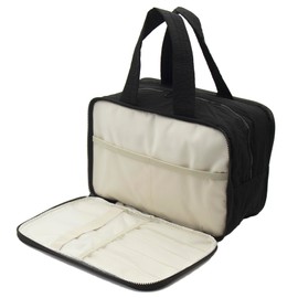 UEOE Travel Toiletry Bag, Large Makeup Bag for Women, Multiple compartments Water-resistant Cosmetic Bag Travel Organizer for Accessories, Dry Wet Separation