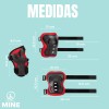 Set 6 Equipo De Protección Para Patinar, Bicicleta Patineta Rojo