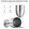 FineDine Stainless Steel Drinking Cup, Wineglasses, Double-Walled Insulated Unbreakable Goblets,