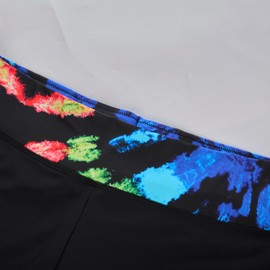 Hanna Nikole Tummy Control High Waisted Boyshorts Comfortable for Surfing Bathing Swimwear Colorful Ripples,18