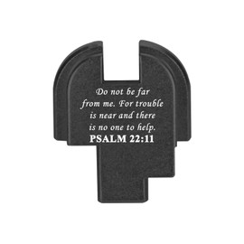 NDZ Performance Rear Slide Cover Plate for Springfield Hellcat & Hellcat Pro 9mm Laser Engraved Anodized Aluminum in Black, Made in The USA, Accessories - Bible Psalm 22:11