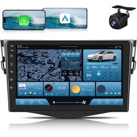 Android Radio for【2006 2007 2008 2009 2010 2011 Toyota RAV4】with Carplay + Android Auto Car Stereo Navigation 9 Inch Touchscreen - Color: 4+64Car radio +Microphone