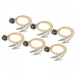 sourcing map Napkin Chain, 12.8" 6Pcs Polyester Neck Bib Holder Chain Sun Hat Strap Cord Lanyard with Adjustable Buckle Clips for Napkin Cap Fixing, Beige