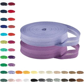 maDDma 25 m Cotton Bias Binding Tape, 14 mm, Folded, Choice of Colours - Trim Tape, Seam Tape