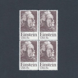 Albert Einstein - Nobel Prize Winner -Vintage Mint Set of 4 Stamps 46 Years Old!