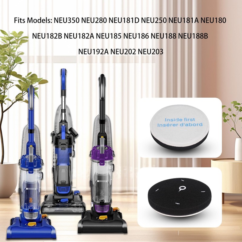 Replacement Filter Compatible with Eureka NEU181D NEU182A PowerSpeed Lightweight Powerful