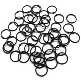 Binder Rings Loose Leaf Book Rings Key Rings Paper Rings Metal Plated Hinged Rings Binding Rings Keychain Circlip Rings for Cards Keys Albums Notes 50 Pack 1 inch