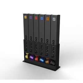 5049031 Tavola Swiss Cap Store Box Suitable for 60 Nespresso Capsules Plastic Black