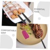 NOLITOY 8pcs Telescopic Barbecue Forks Set Stainless Steel Extendable Marshmallow