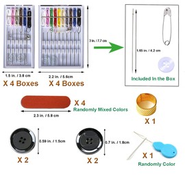 Y-Axis 8 Boxes Home and Travel Quick Fix Sewing Kit Pre Threaded Needle Kit