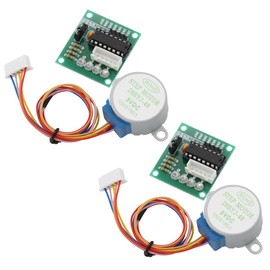 Heevhas 2 Sets of 28BYJ-48 5V 4-Phase Stepper Motor Set + ULN2003 Driver Board Test Module for Arduino