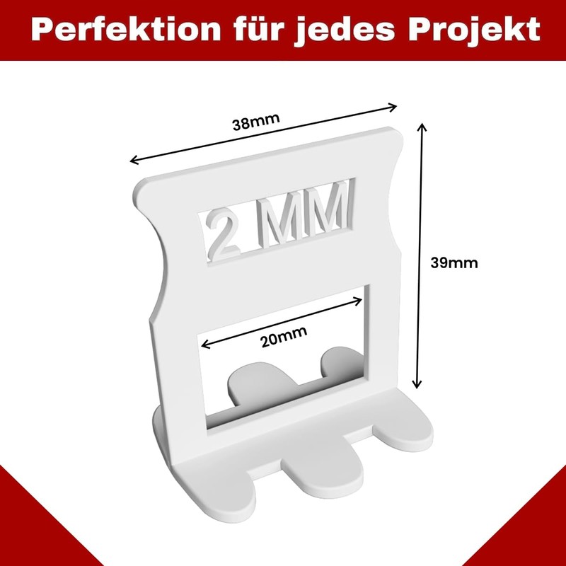 M&N Tile Levelling System Set 1 mm, 1.5 mm, 2