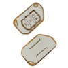 OVIOBOER For Jeep Key Fob Cover with Keychain, White Soft
