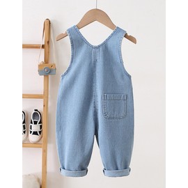 SEAUR Baby Denim Overalls Toddler Dungrees Kids Boys Girls Loose Romper Jumpsuit
