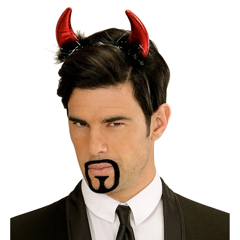 WIDMANN vd-wdm81182 Horns Metallic, Red, One Size