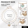 JOZMMZEOOA 2 Pieces Shell Chain, Women's Gold Layer Charm Shell