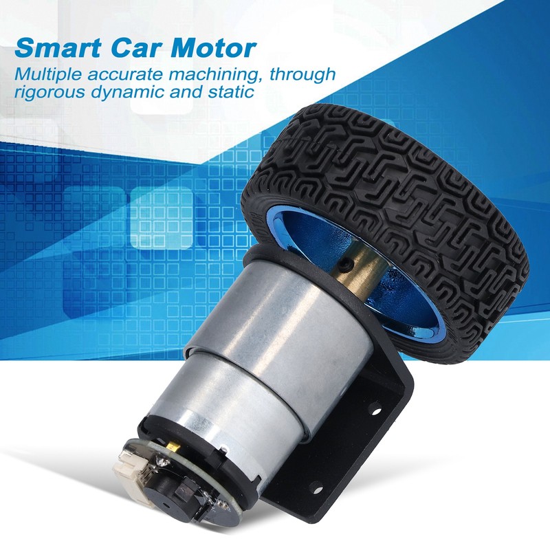 Encoder Motor Set Kit 6mm Shaft with Mounting Bracket for