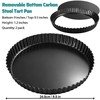 2 Pack 9 Inch Tart Pan Removable Bottom Non Stick