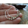 ★ OLIVE HANDGEFERTIGTE KERAMIK & SILBER CREOLEN ★ einmalige Ethno
