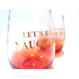 Twos Company Set of 2 Holiday Cheers Stemless Wine Glasses