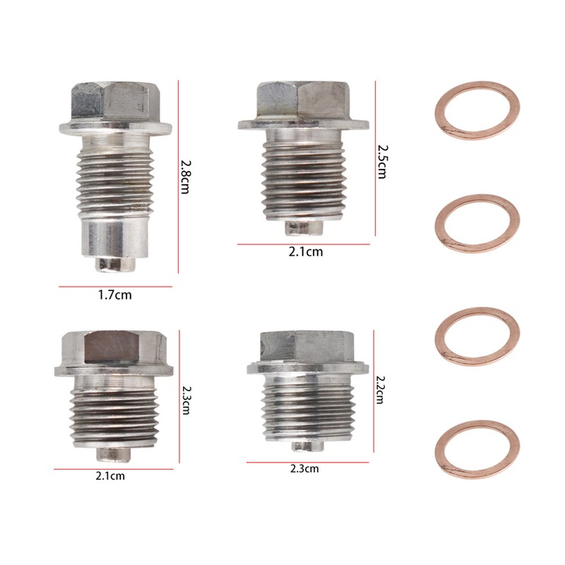 M12*1.25 Magnetic Oil Drain Plug, Stainless Steel Drain Plug with