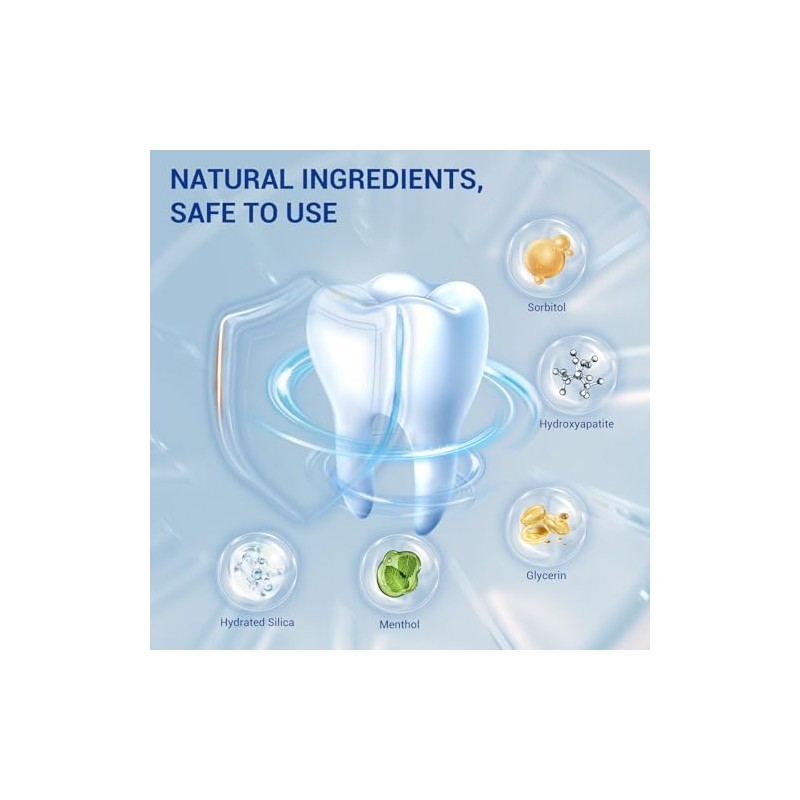 Hydroxyapatite Toothpaste, 7.5% Nano HA, Fluoride Free Fresh Mint Formula