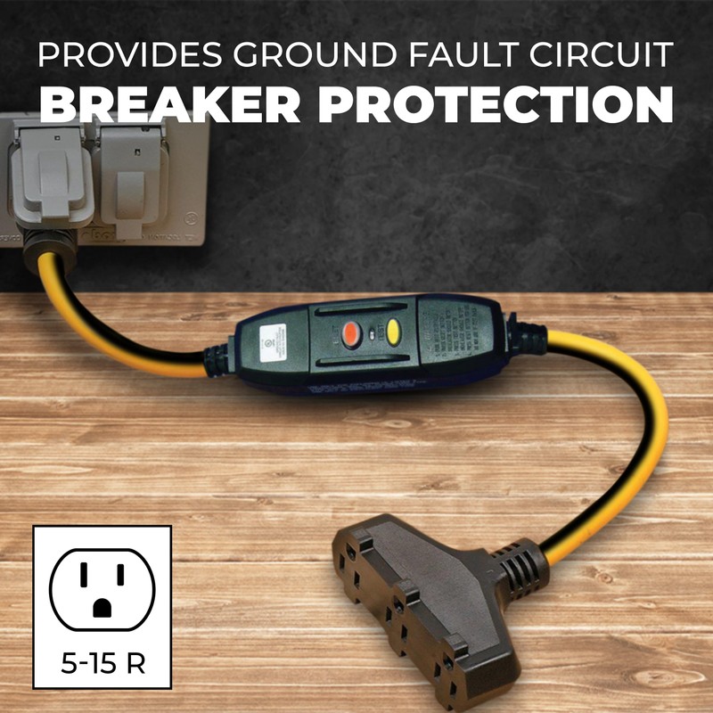 OHLECTRIC 2 Feet in-line GFCI with Power Block | 12