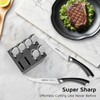 WELLSTAR Steak Knives Set of 8 with Wood Block, 4.75