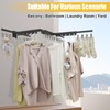 BESy Tri-Fold Foldable Clothes Drying Rack Retractable Hanging Collapsible Dryer
