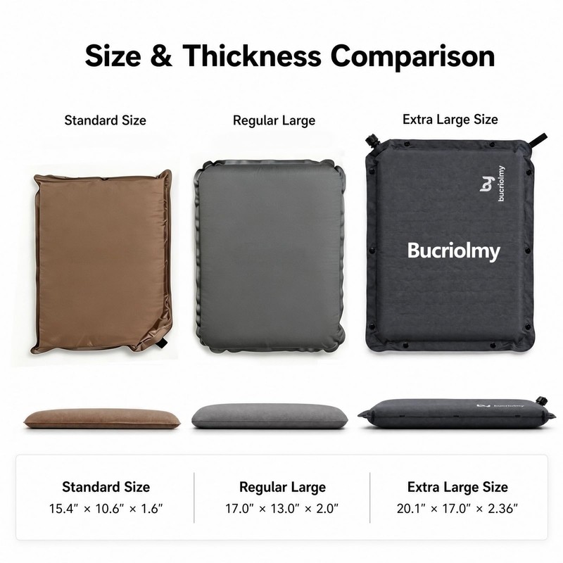 Inflatable Seat Cushion Reversible Extra Large Portable Travel Camping