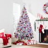 Best Choice Products Pre-Lit Artificial Christmas Tree 4.5ft Snow Flocked