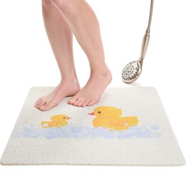 Anti Slip Shower Mat for Kids - Baby Shower Mat - Non Slip Bathtub Mat for Kids - Baby Bath Mat - Bath Mat for Kids - Anti Slip Shower Mat Kids - Shower Square Duck Bath Mat (Duck 24x24)