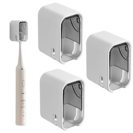 AGTOWM Porta Cepillo de Dientes para Baño Pared - 3 Piezas con Ventilación, Funda Impermeable, Sin Perforación, Protector y Organizador de Cepillos de Dientes para Baño y Dormitorio
