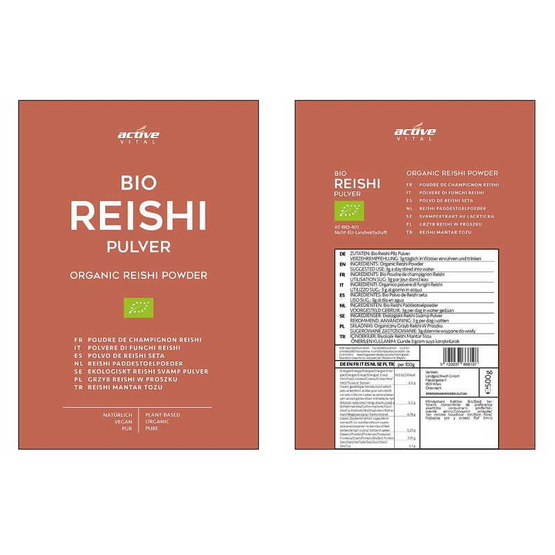Organic Reishi Powder 500g Vital Mushroom 100% Natural