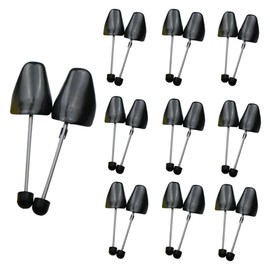 EchoDone 10 Pairs Plastic Shoe Tree Stretcher Shaper for Men Black Color（Spring Coil Design）