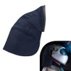 Wrap-around split welding helmet bib with crimp seals to fit
