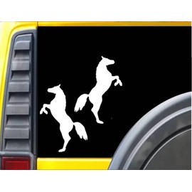 EZ-STIK Mirrored Horse StandingJ360 8 inch Tall 2 Stickers Decals